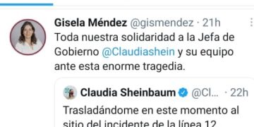 GISELA MÉNDEZ CANDIDATA DE MORENA SE SOLIDARIZA CON LA JEFA DE GOBIERNO DE LA CDMX, EN VEZ DE HACERLO CON LAS VÍCTIMAS DEL COLAPSO DE LA LÍNEA 12