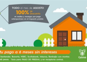 OFRECEN DESCUENTO DEL 100% EN MULTAS Y RECARGOS DEL PREDIAL EN EL MUNICIPIO DE COLIMA