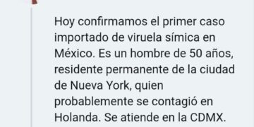 MÉXICO CONFIRMA EL PRIMER CASO DE VIRUELA DEL MONO