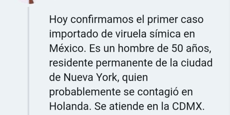 MÉXICO CONFIRMA EL PRIMER CASO DE VIRUELA DEL MONO