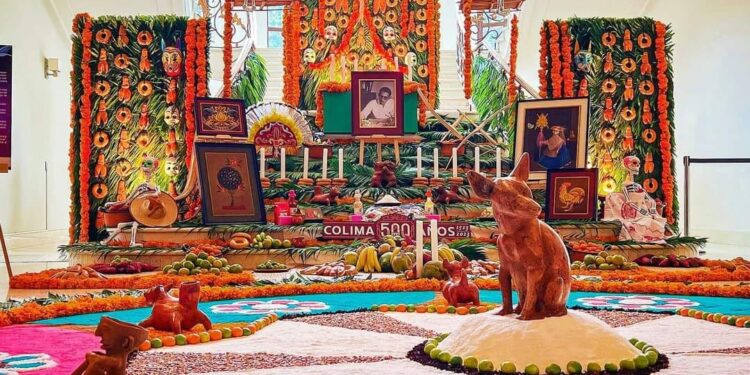 MONTAN OFRENDA DE MUERTOS EN HONOR A ALEJANDRO RANGEL HIDALGO, EN LA CDMX